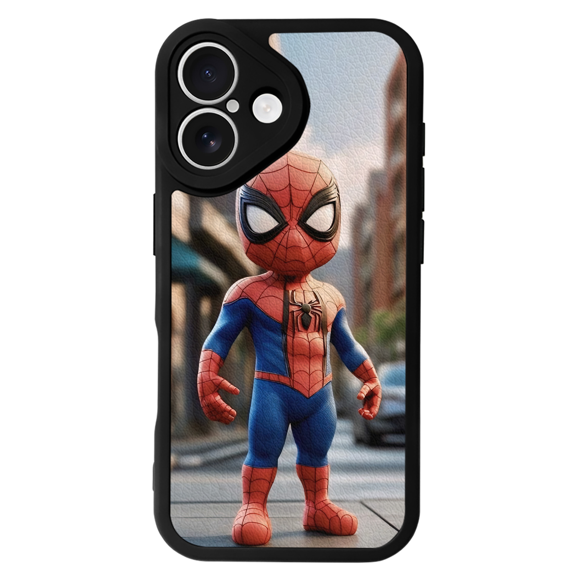 （画像用） Spider Man スパイダーマン 【iPhone 16シリーズ対応】シリコンスマホケース（レザー調） 材質：シリコン